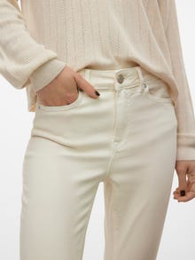 Vero Moda VMFLASH Normaali vyötärö Skinny fit Farkut -Ecru - 10307571