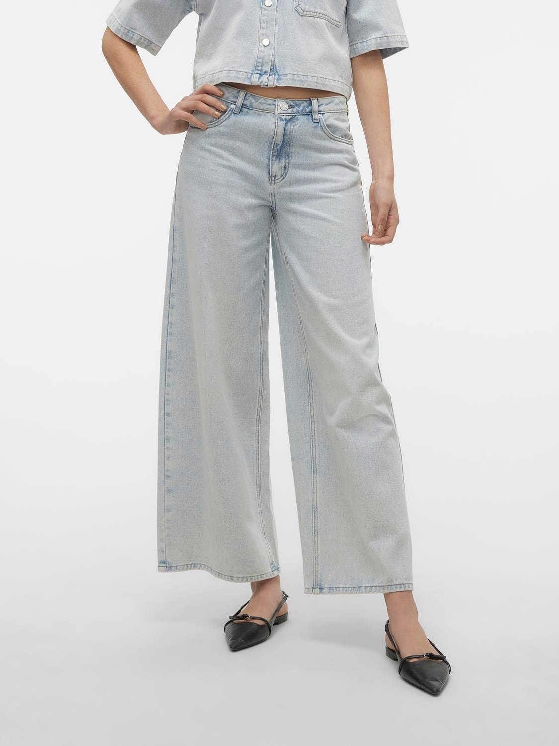 Vero Moda VMANNET Weit geschnitten Jeans -Light Blue Denim - 10307662
