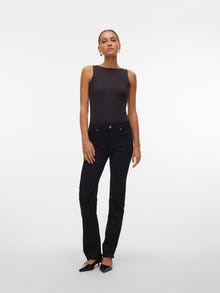 Vero Moda VMFLASH Talle medio Corte straight Vaqueros -Black - 10307710