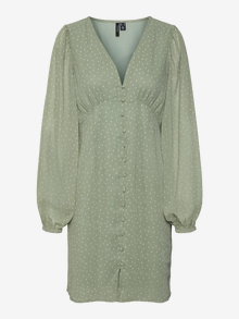 Vero Moda VMHOLLY Kort klänning -Hedge Green - 10307816