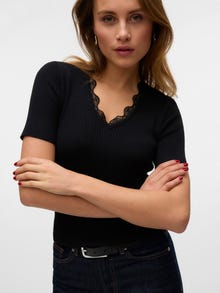 Vero Moda VMVILJA T-shirt -Black - 10307870