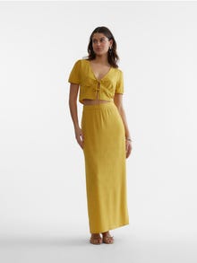 Vero Moda SOMETHINGNEW Styled by; Claudia Bhimra  Lång kjol -Spicy Mustard - 10307901
