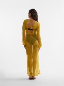 Vero Moda SOMETHINGNEW Styled by; Claudia Bhimra Langes Kleid -Spicy Mustard - 10307949