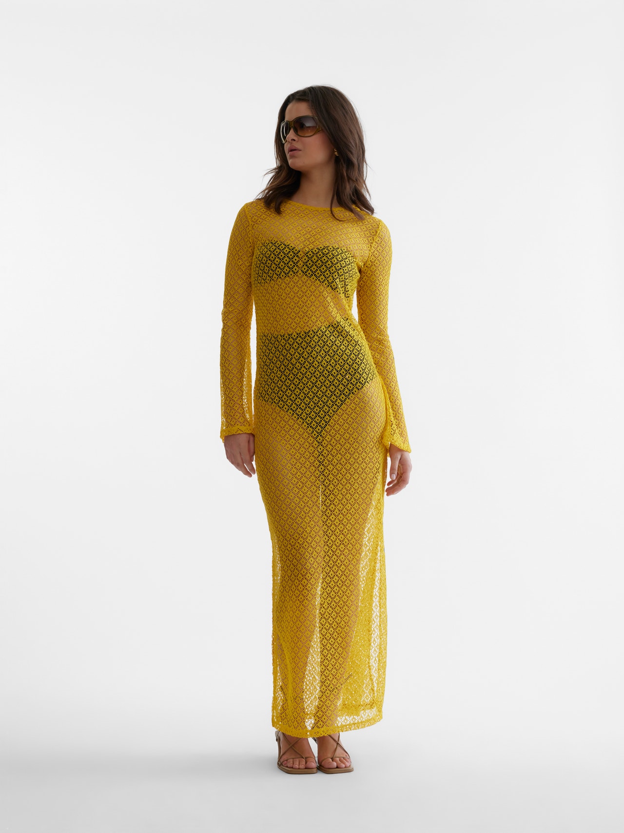 Vero Moda SOMETHINGNEW Styled by; Claudia Bhimra Langes Kleid -Spicy Mustard - 10307949