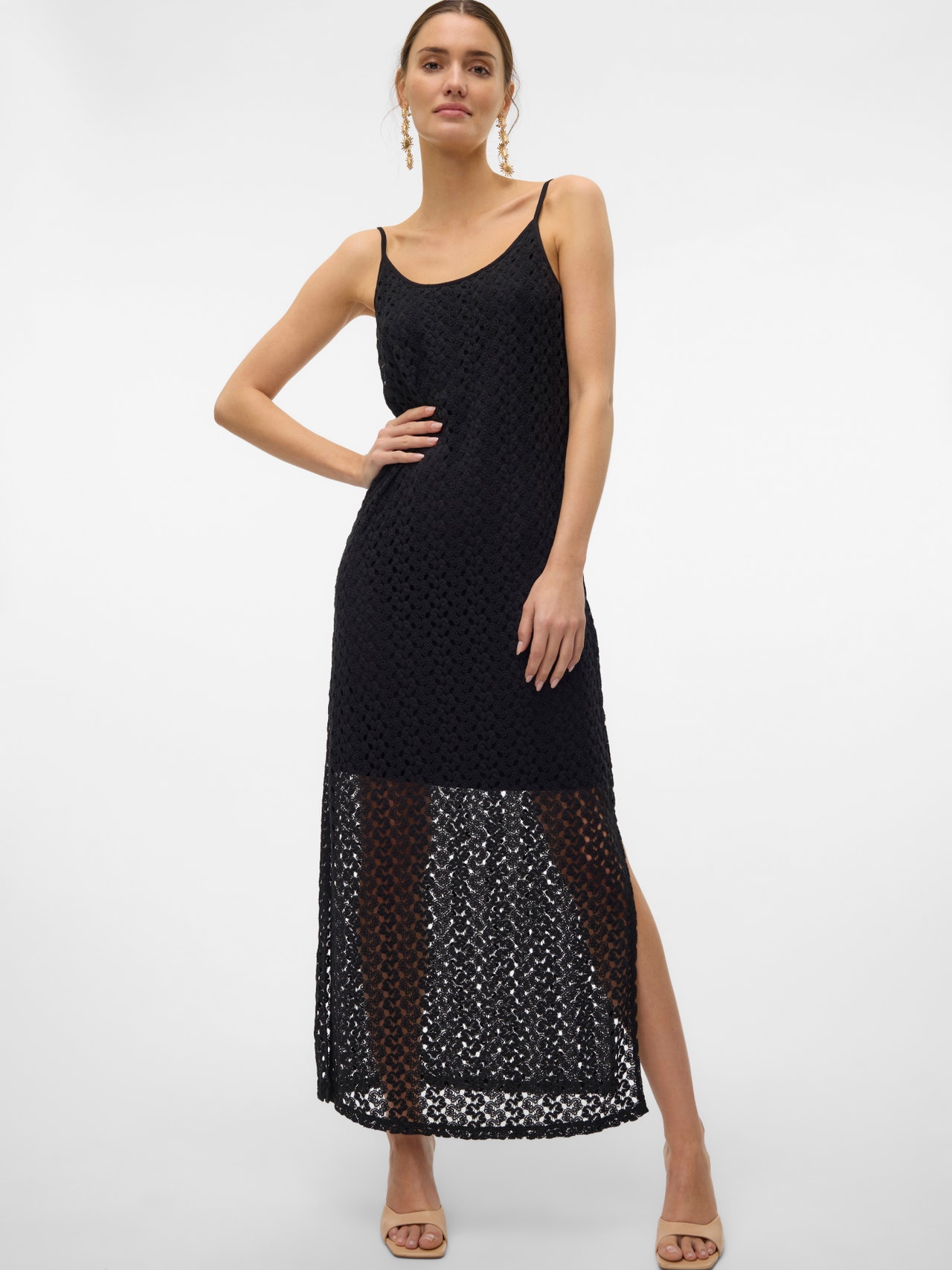 Vero Moda VMKYLIE Lange jurk -Black - 10308005