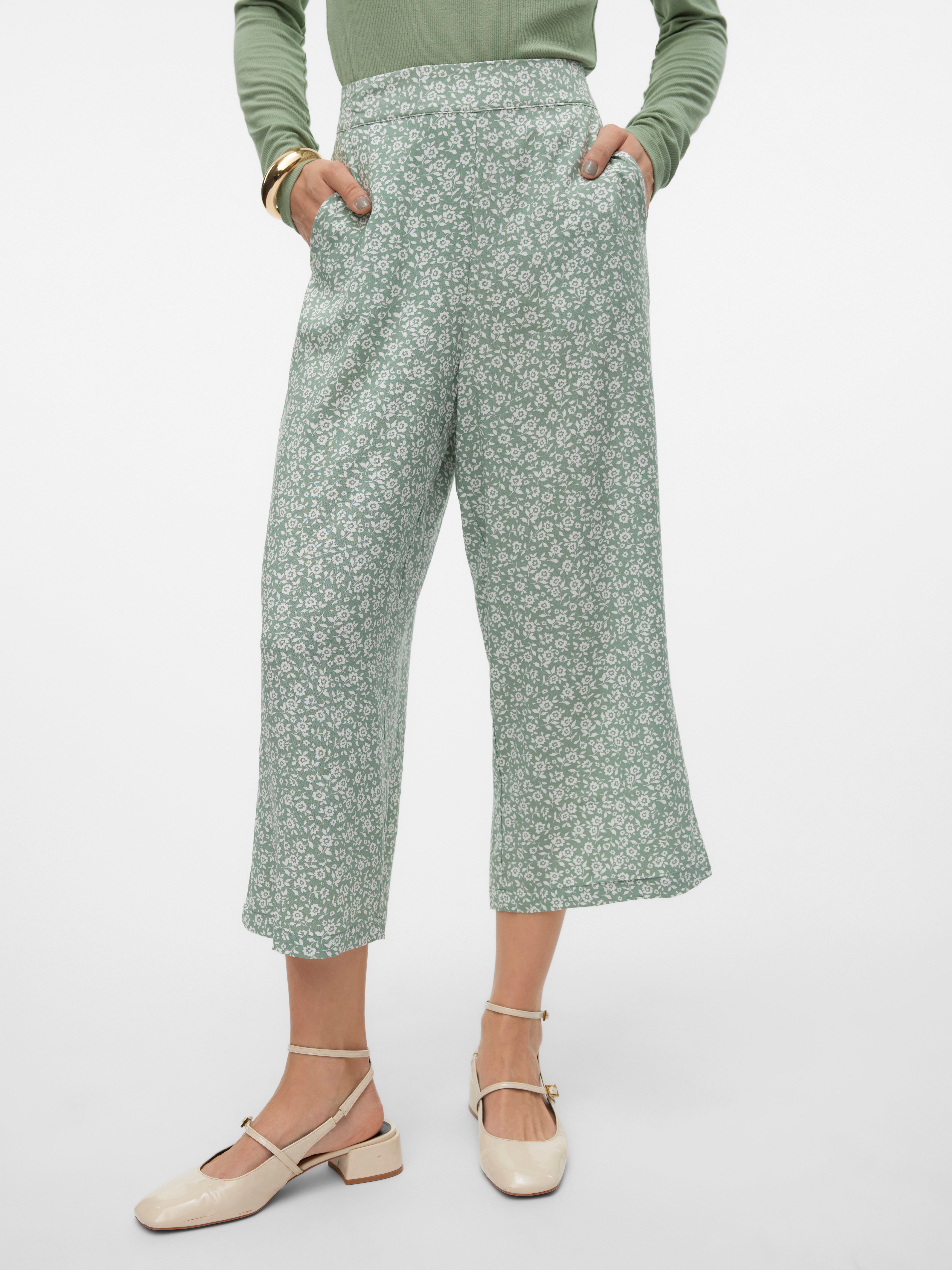 VERO MODA DAM BYXOR VMTEXAS - Dark grey melange main image 0