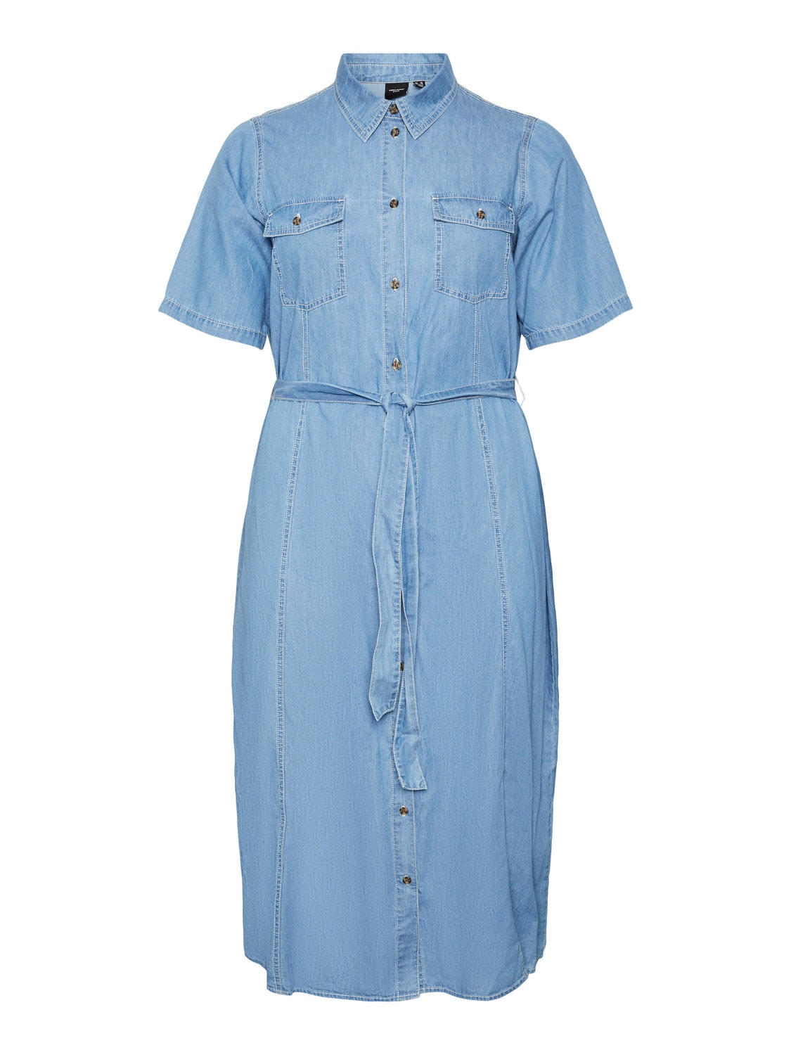 Vero Moda VMCVIO Długa sukienka -Medium Blue Denim - 10308048