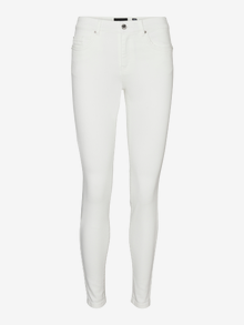 Vero Moda VMALIA Middels høyt snitt Slim Fit Jeans -Bright White - 10308051
