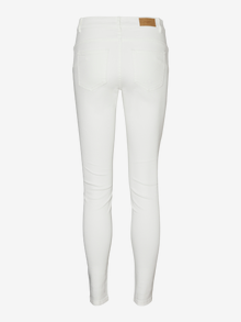 Vero Moda VMALIA Middels høyt snitt Slim Fit Jeans -Bright White - 10308051