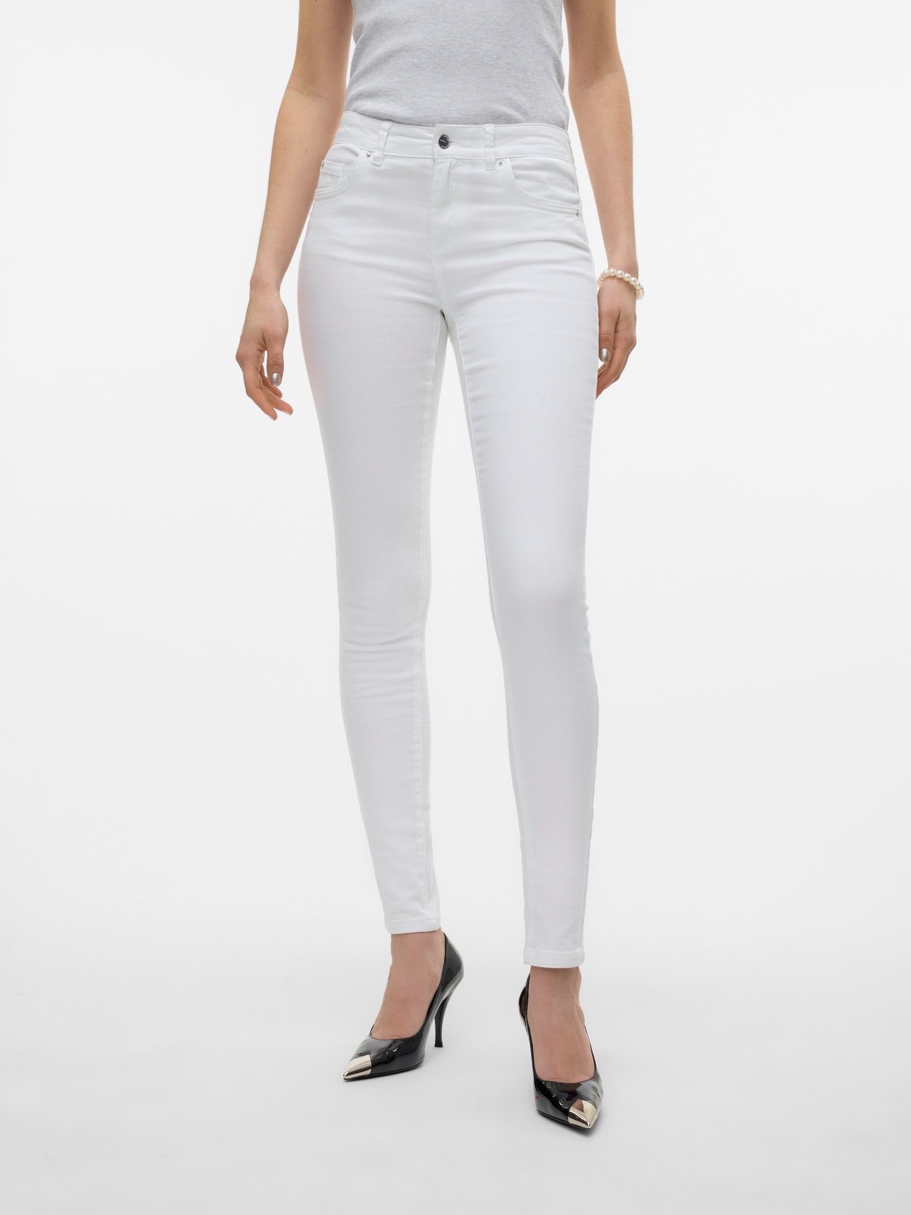 Vero Moda VMALIA Slim fit Jeans -Bright White - 10308051