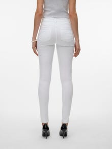 Vero Moda VMALIA Middels høyt snitt Slim Fit Jeans -Bright White - 10308051