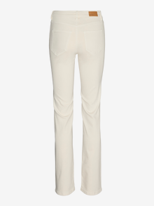 Vero Moda VMFLASH Medelhög midja Rak passform Jeans -Ecru - 10308081