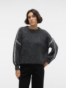 Vero Moda VMZEN Pullover -Dark Grey Melange - 10308145