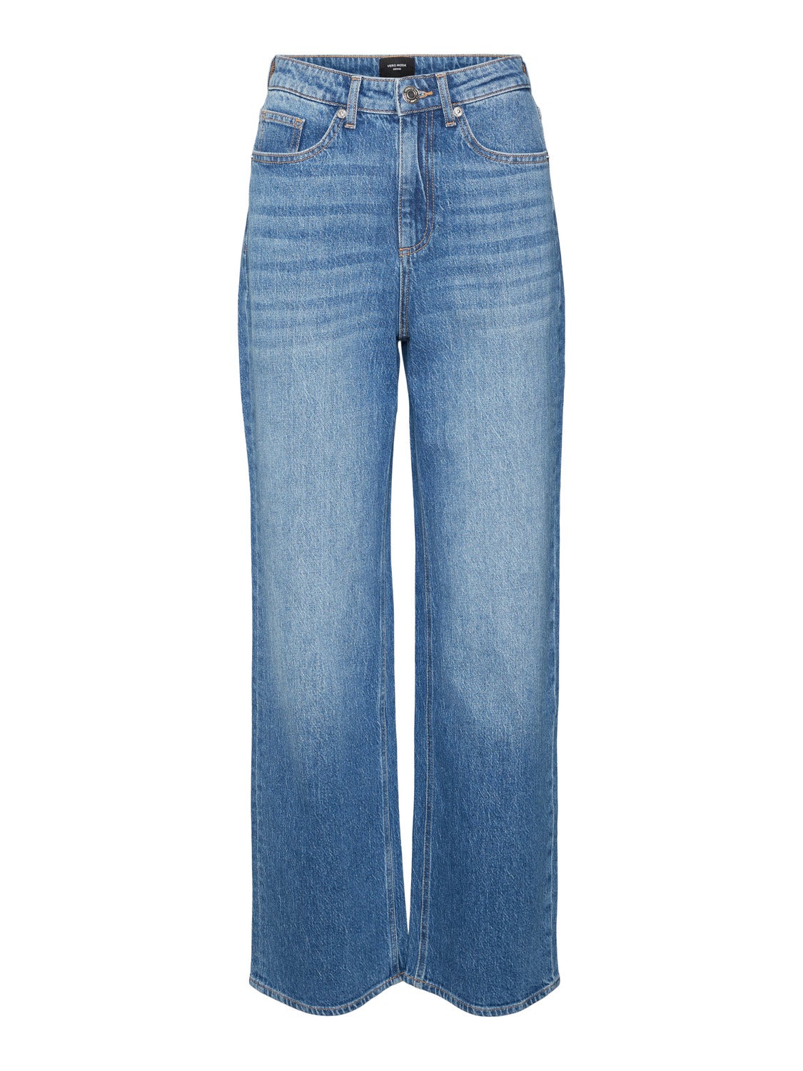 Vmtessa Hr Rhine St Wide Dnm Medium Blue Denim