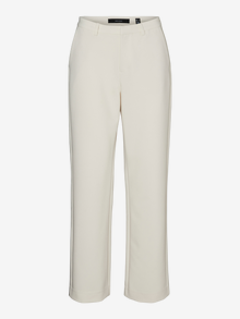 Vero Moda VMCLAIR Medelhög midja Byxor -White Swan - 10308336