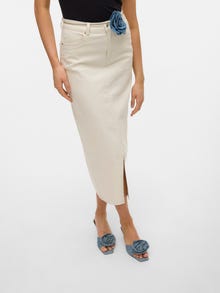 Vero Moda VMVERI Hög midja Lång kjol -Birch - 10308373