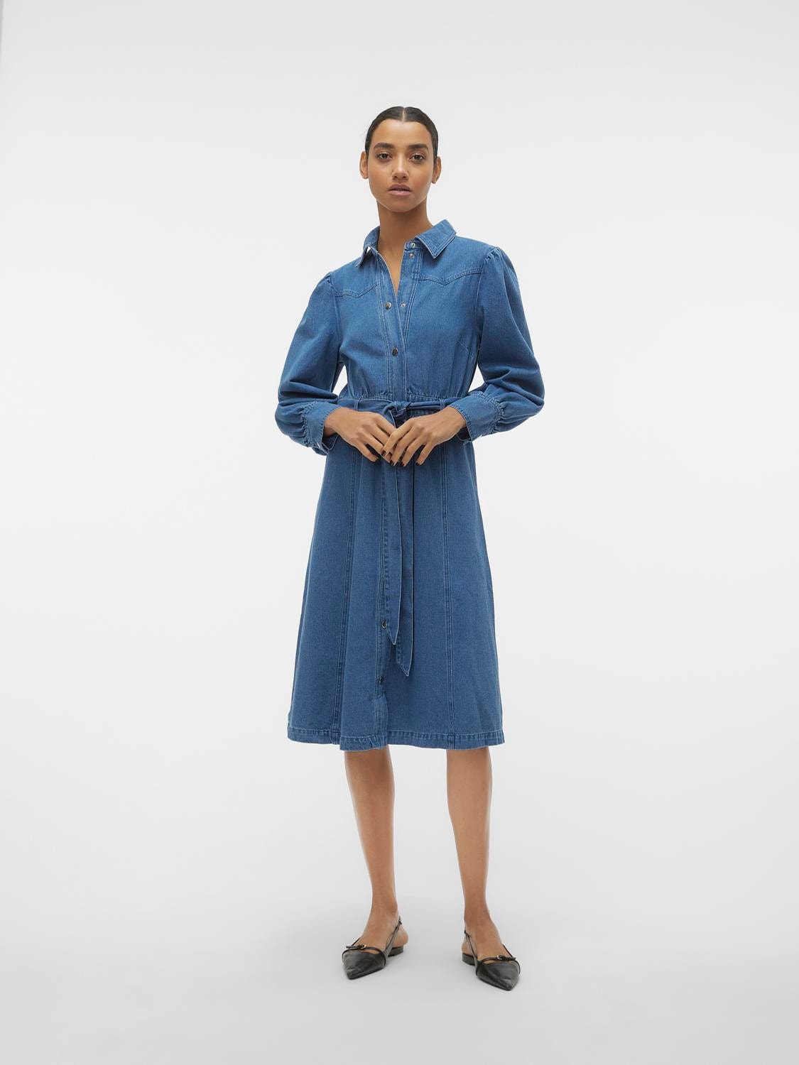 Vero Moda VMMARIE Lång klänning -Medium Blue Denim - 10308382