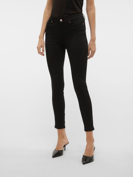VERO MODA VMSOPHIA Skinny Fit Jeans voor dames, hoge taille, zwart, XXL VERO MODA VMSOPHIA Skinny Fit Jeans voor dames, hoge taille, zwart, XXL