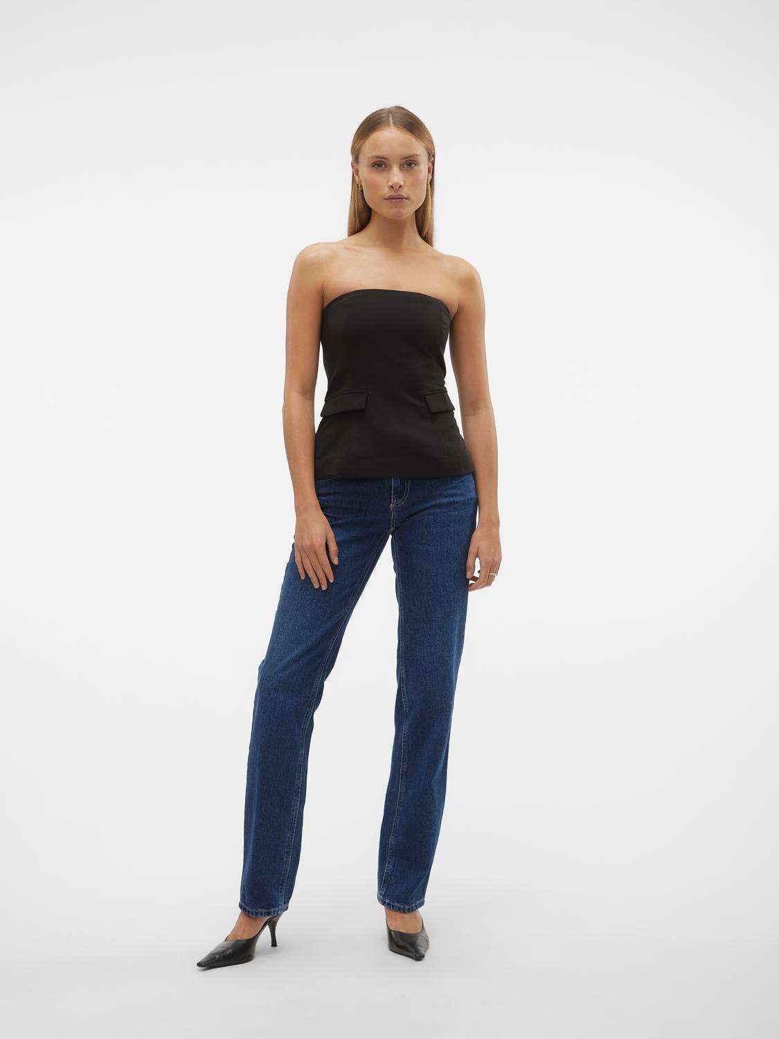 Vero Moda VMPAM Straight Fit Jeans -Medium Blue Denim - 10308405