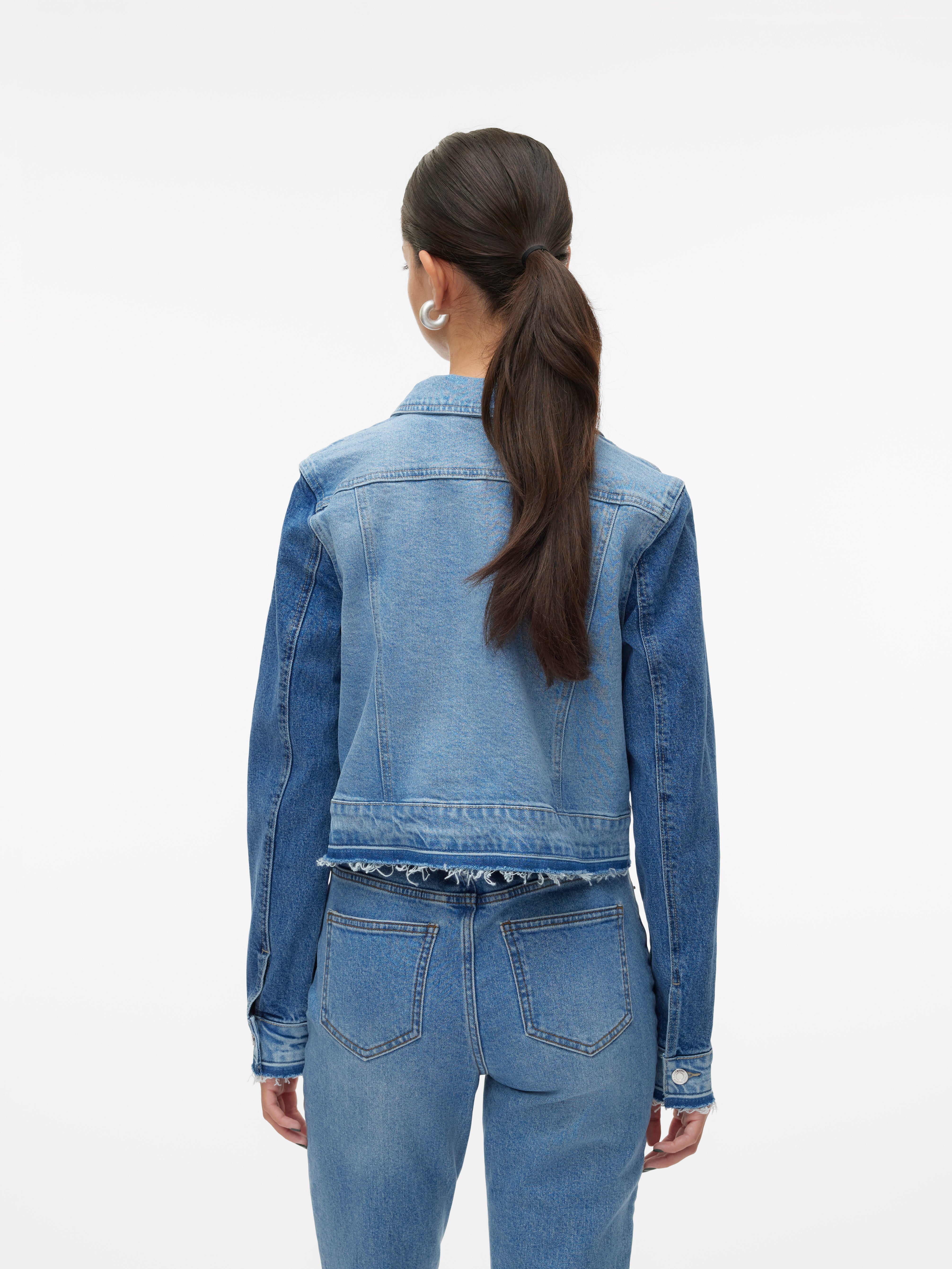 Vero Moda Veste En Jeans Clair Femme VMEZRA Veste En Jean Bleu