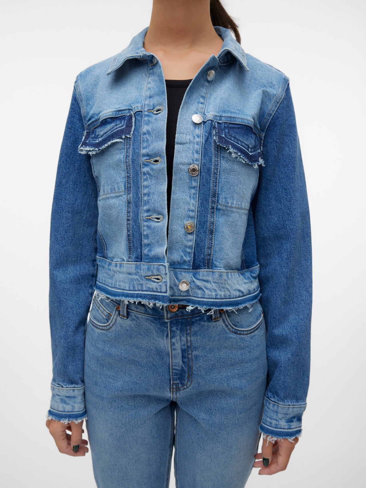 Vero Moda VMEZRA Denim jacket -Medium Blue Denim - 10308412