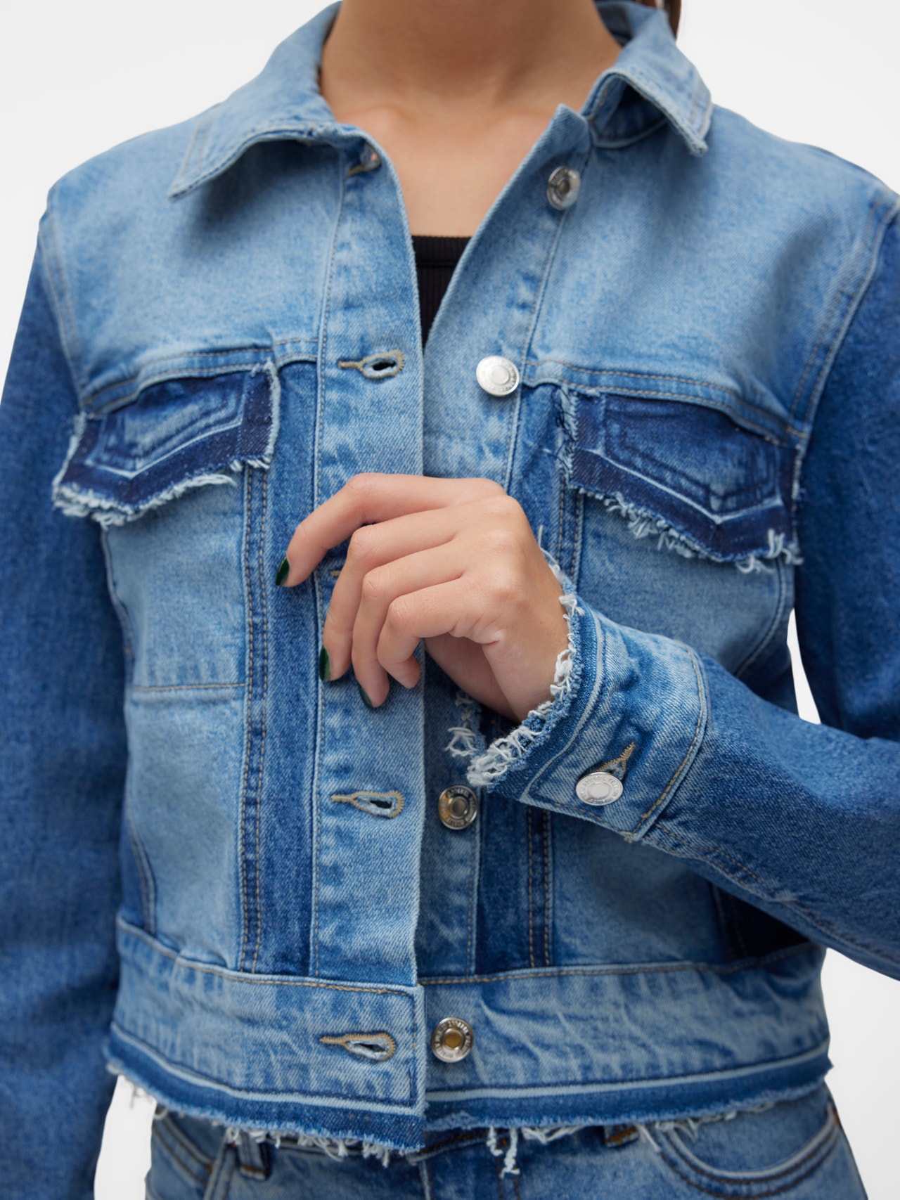 Vero Moda VMEZRA Denim jacket -Medium Blue Denim - 10308412