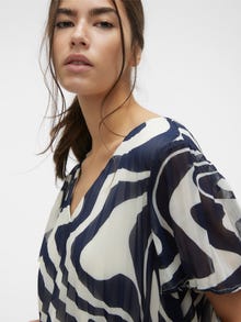 Vero Moda Loose Fit V-Neck Top -Navy Blazer - 10308463