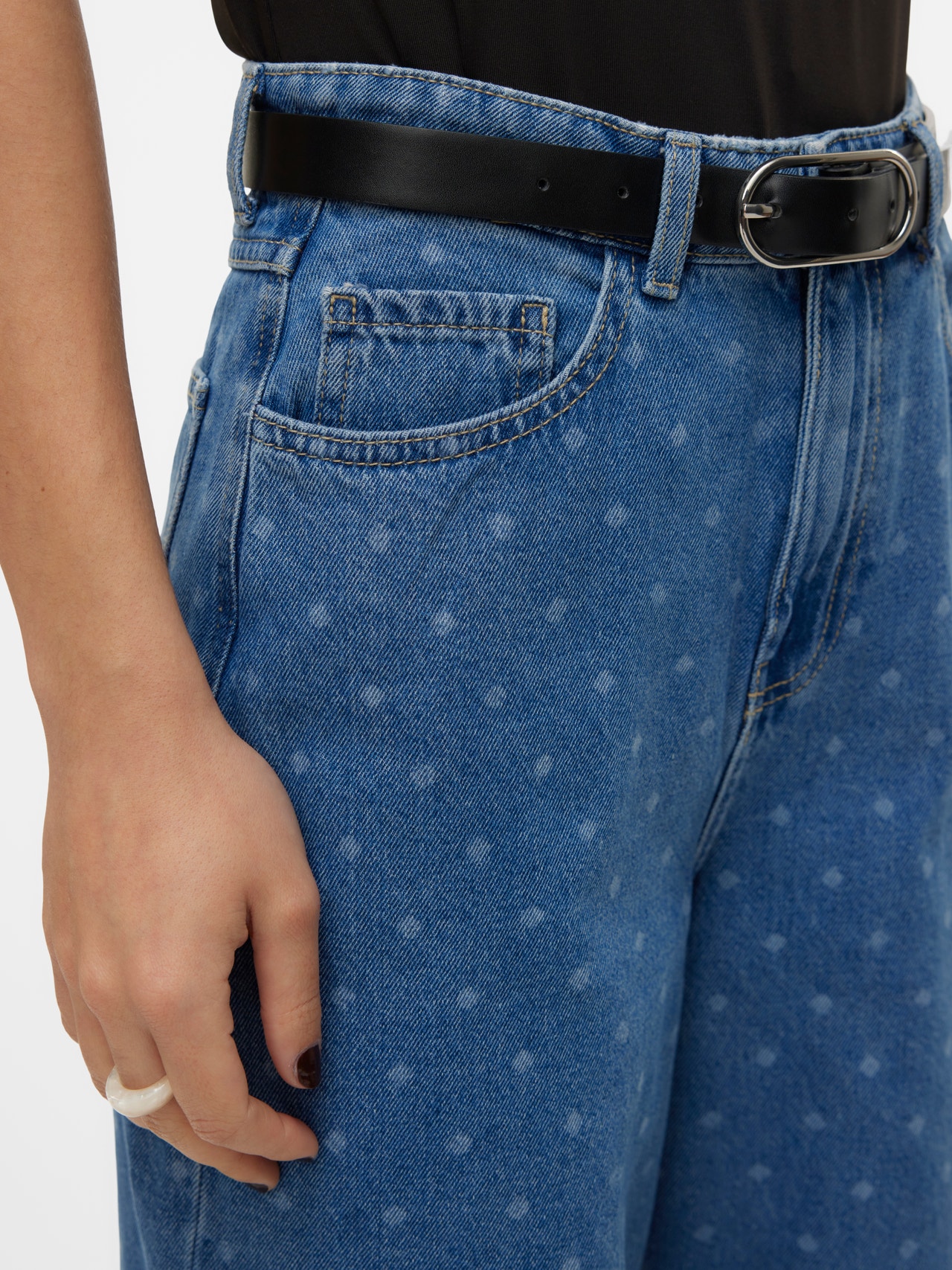 Vero Moda VMKATHY Wide Fit Jeans -Medium Blue Denim - 10308474