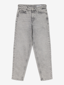 Vero Moda VMTESSA Tiro alto Corte mom Vaqueros -Light Grey Denim - 10308860