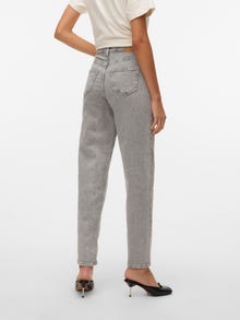 Vero Moda VMTESSA Tiro alto Corte mom Vaqueros -Light Grey Denim - 10308860