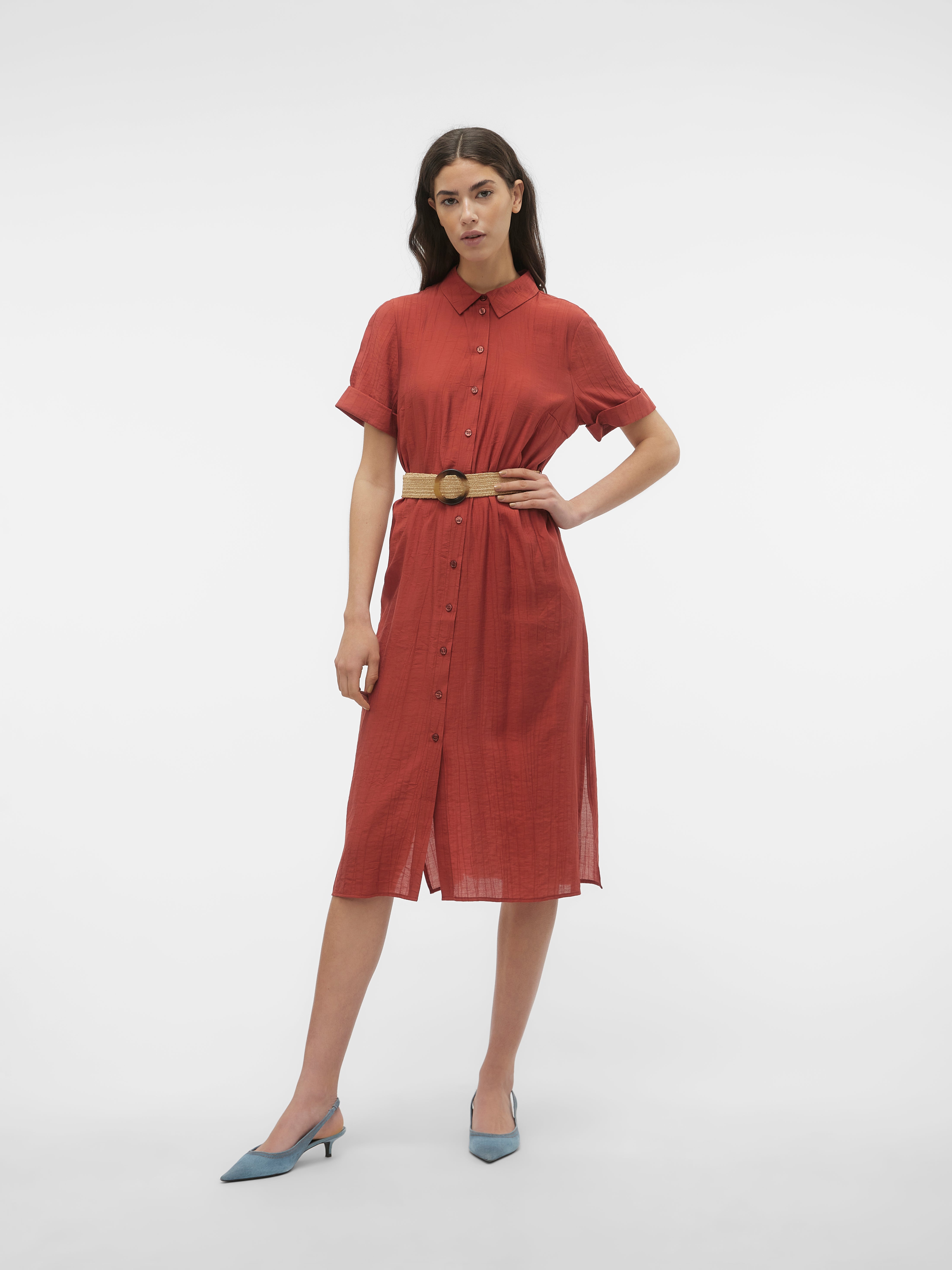 Robe rouge vero moda sale