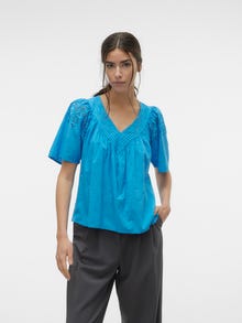 Vero Moda VMKAFFA Top -Ibiza Blue - 10309014