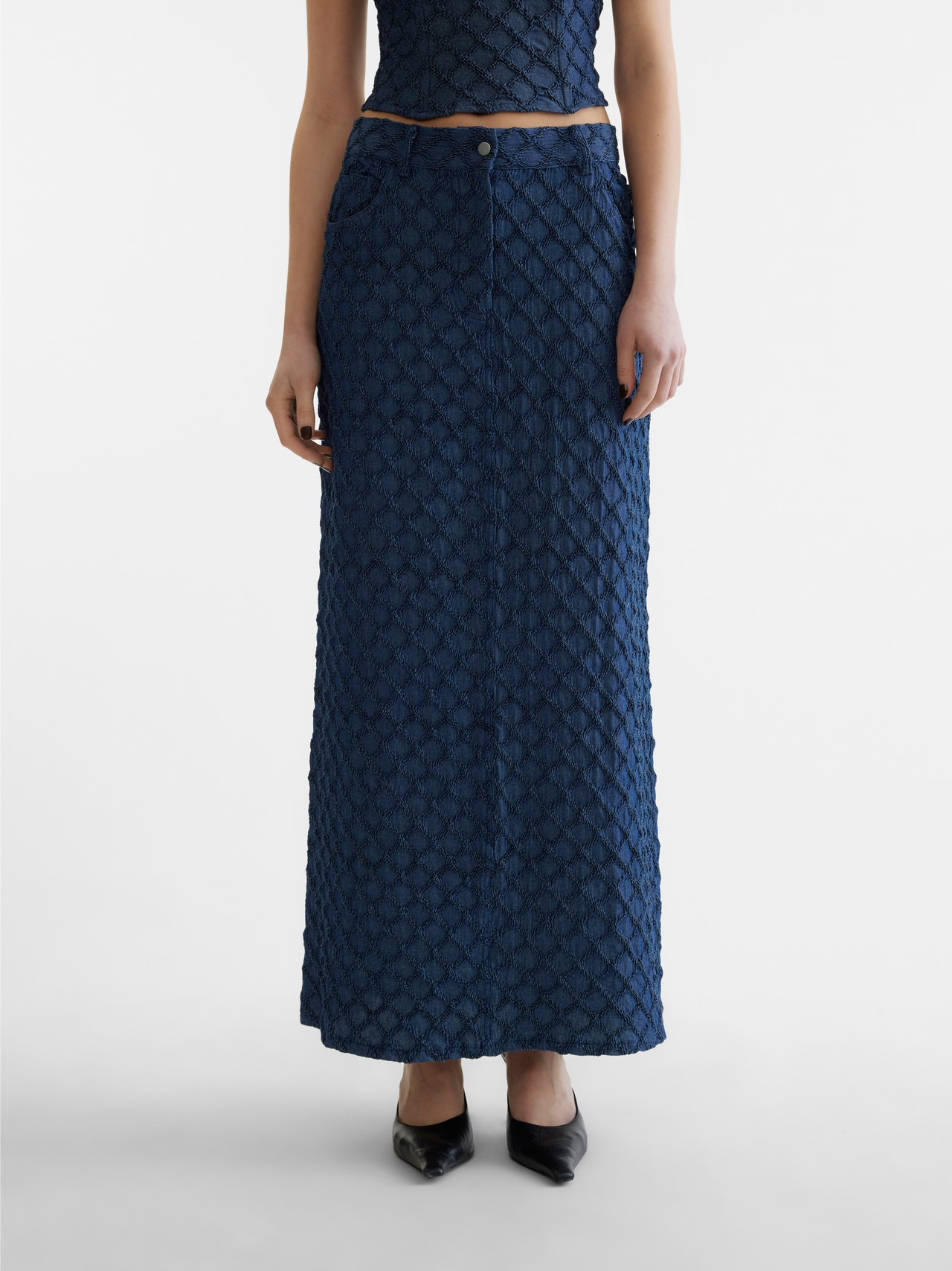 Vero Moda SOMETHINGNEW X THE ATELIER Midi skirt -Dark Blue Denim - 10309089