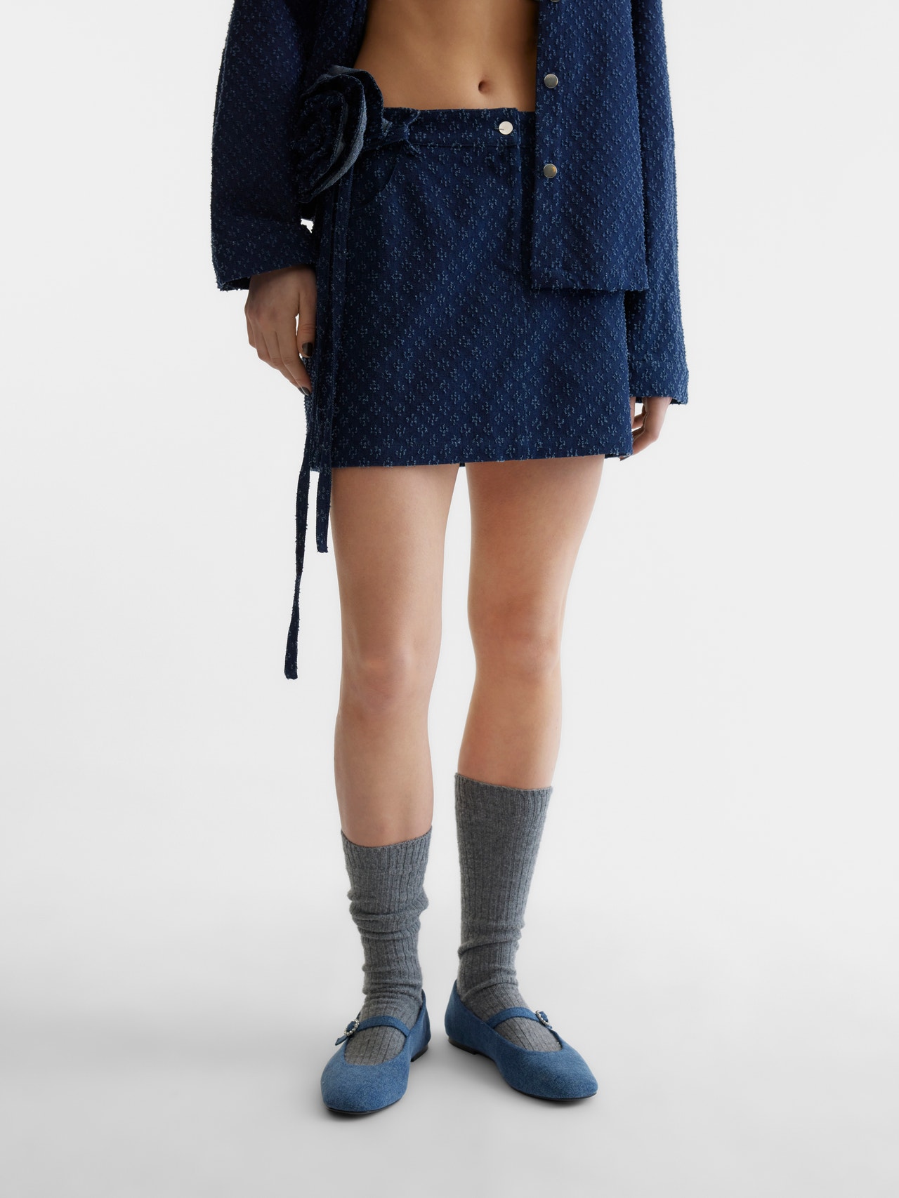 Vero Moda SOMETHINGNEW X THE ATELIER Short Skirt -Dark Blue Denim - 10309118
