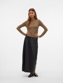 Vero Moda VMOLYMPIA Høy midje Langt skjørt -Black - 10309137