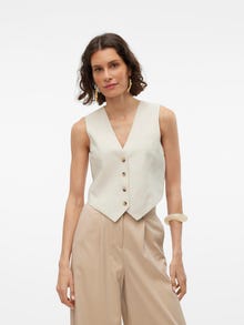 Vero Moda VMKENDAL Tailored Waistcoat -Oatmeal - 10309210