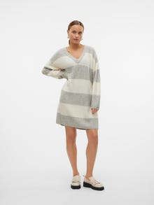 Vero Moda VMNATAHLIE Lyhyt mekko -Light Grey Melange - 10309309