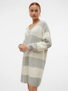 Vero Moda VMNATAHLIE Lyhyt mekko -Light Grey Melange - 10309309