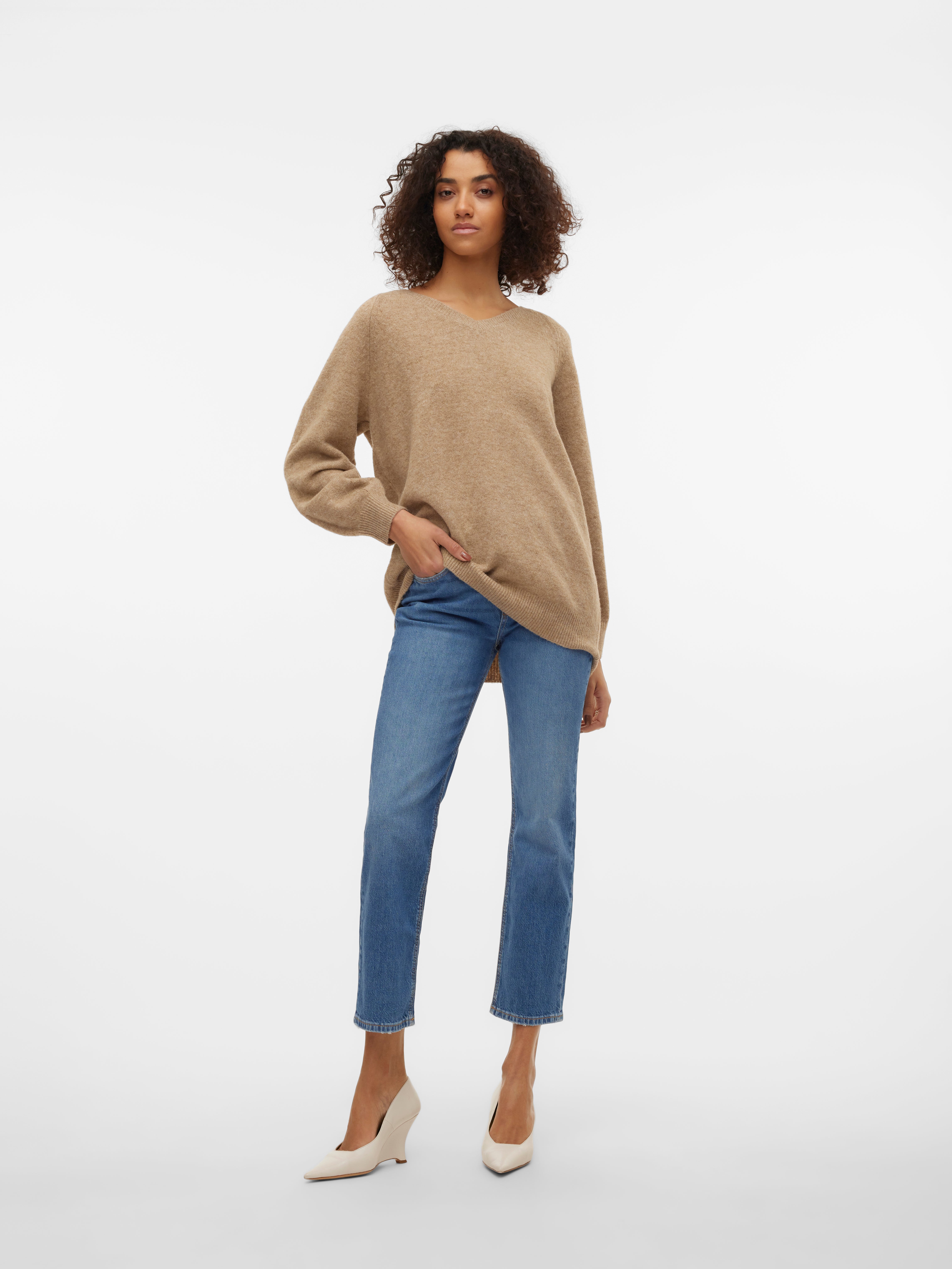 VMLEAF Pullover | Hellbraun | Vero Moda®