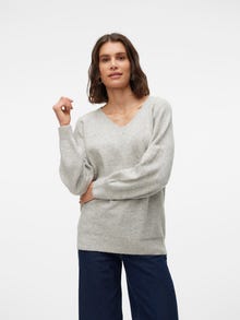 Vero Moda VMLEAF Neulepuserot -Light Grey Melange - 10309434