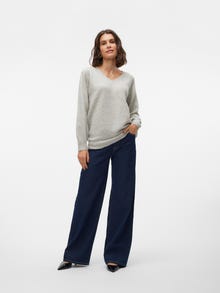 Vero Moda VMLEAF Pullover -Light Grey Melange - 10309434