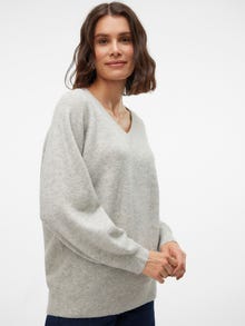 Vero Moda VMLEAF Neulepuserot -Light Grey Melange - 10309434