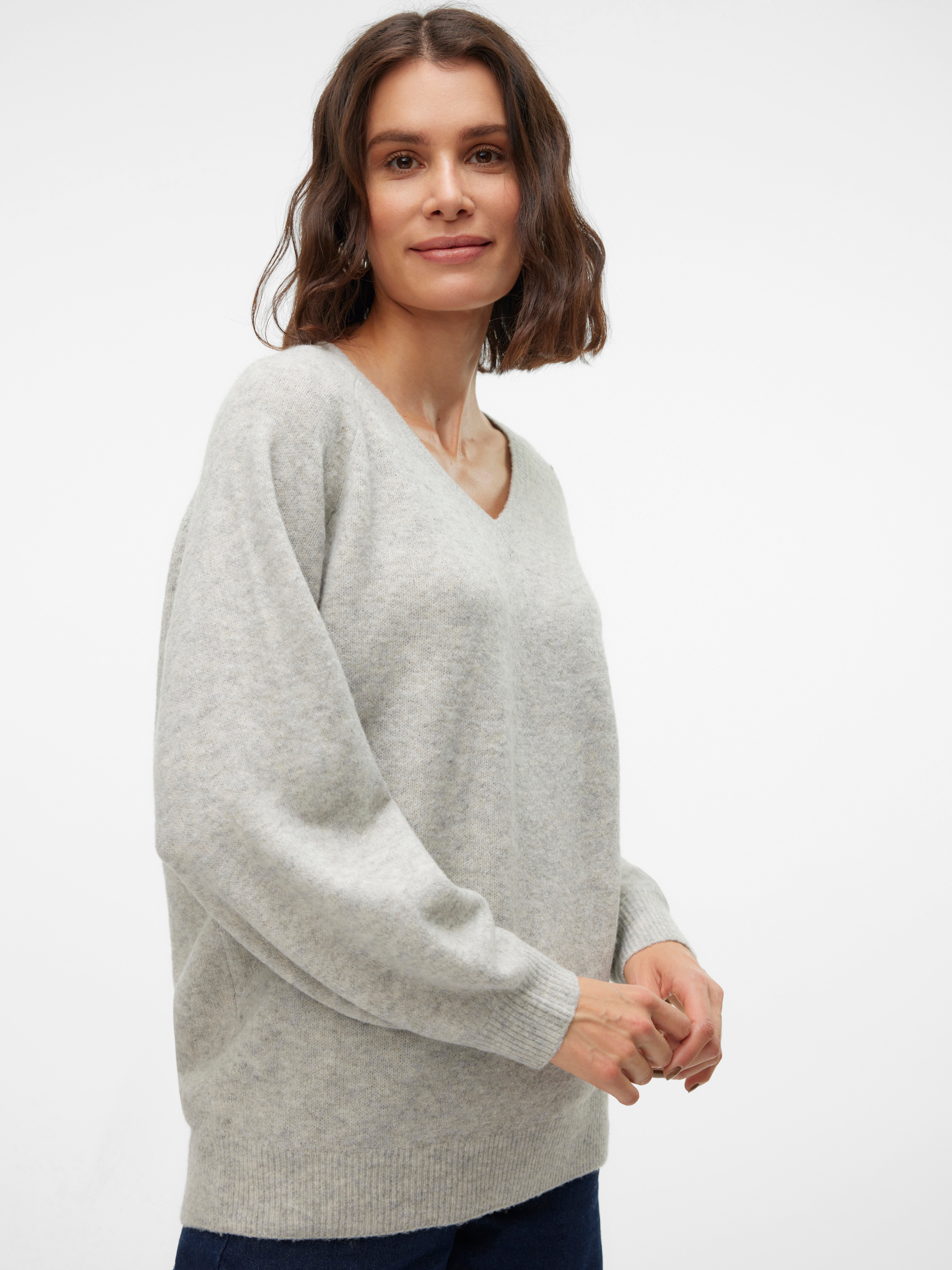VMLEAF Pullover | Hellgrau | Vero Moda®