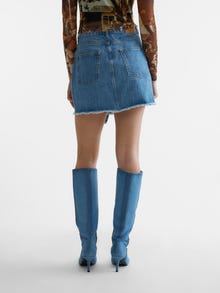 Vero Moda SOMETHINGNEW X THE ATELIER Mini skirt -Medium Blue Denim - 10309572
