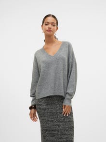 Vero Moda VMJUPITER Pullover -Medium Grey Melange - 10309603