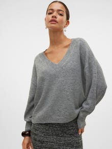Vero Moda VMJUPITER Pullover -Medium Grey Melange - 10309603
