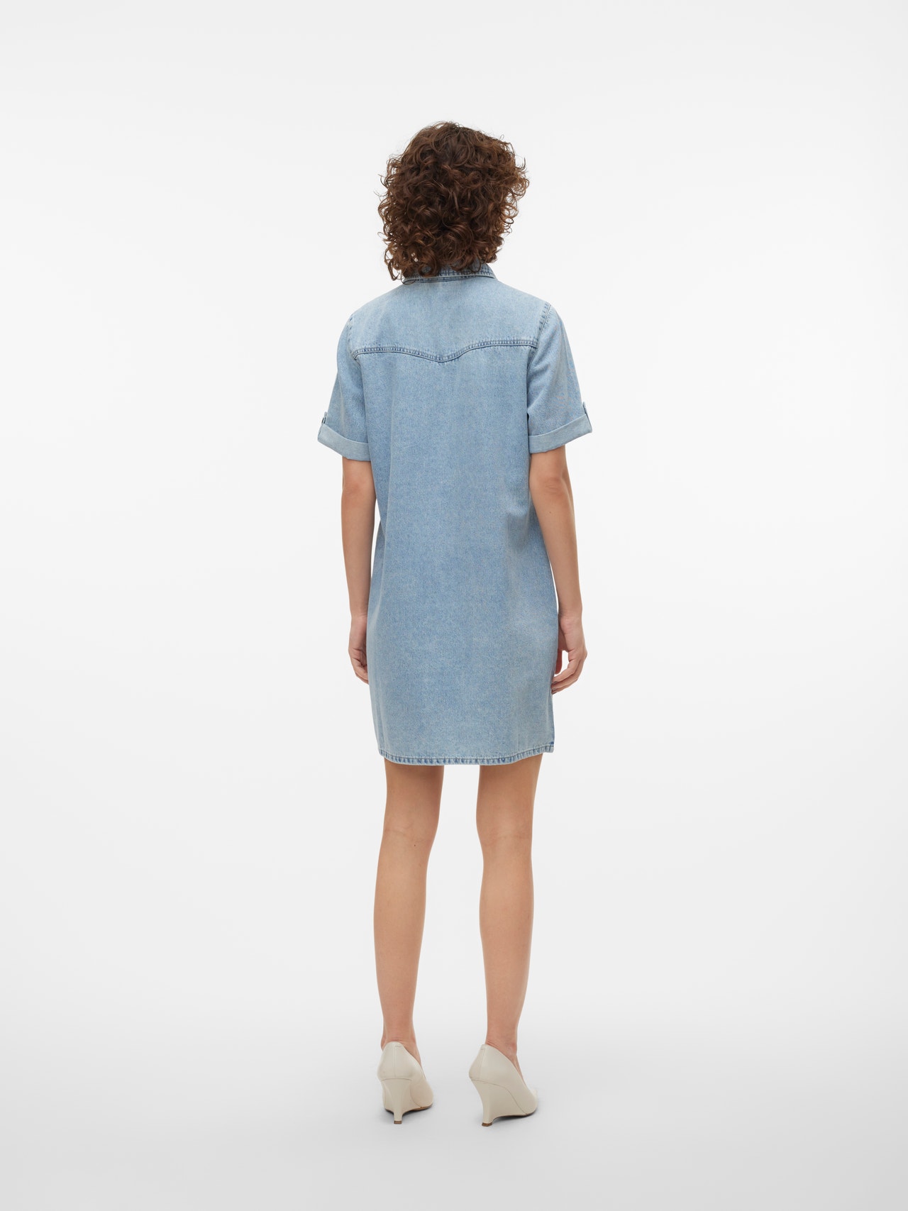 Vero Moda VMJENNIE Kort kjole -Light Blue Denim - 10309665