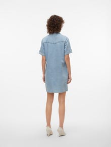 Vero Moda VMJENNIE Kurzes Kleid -Light Blue Denim - 10309665