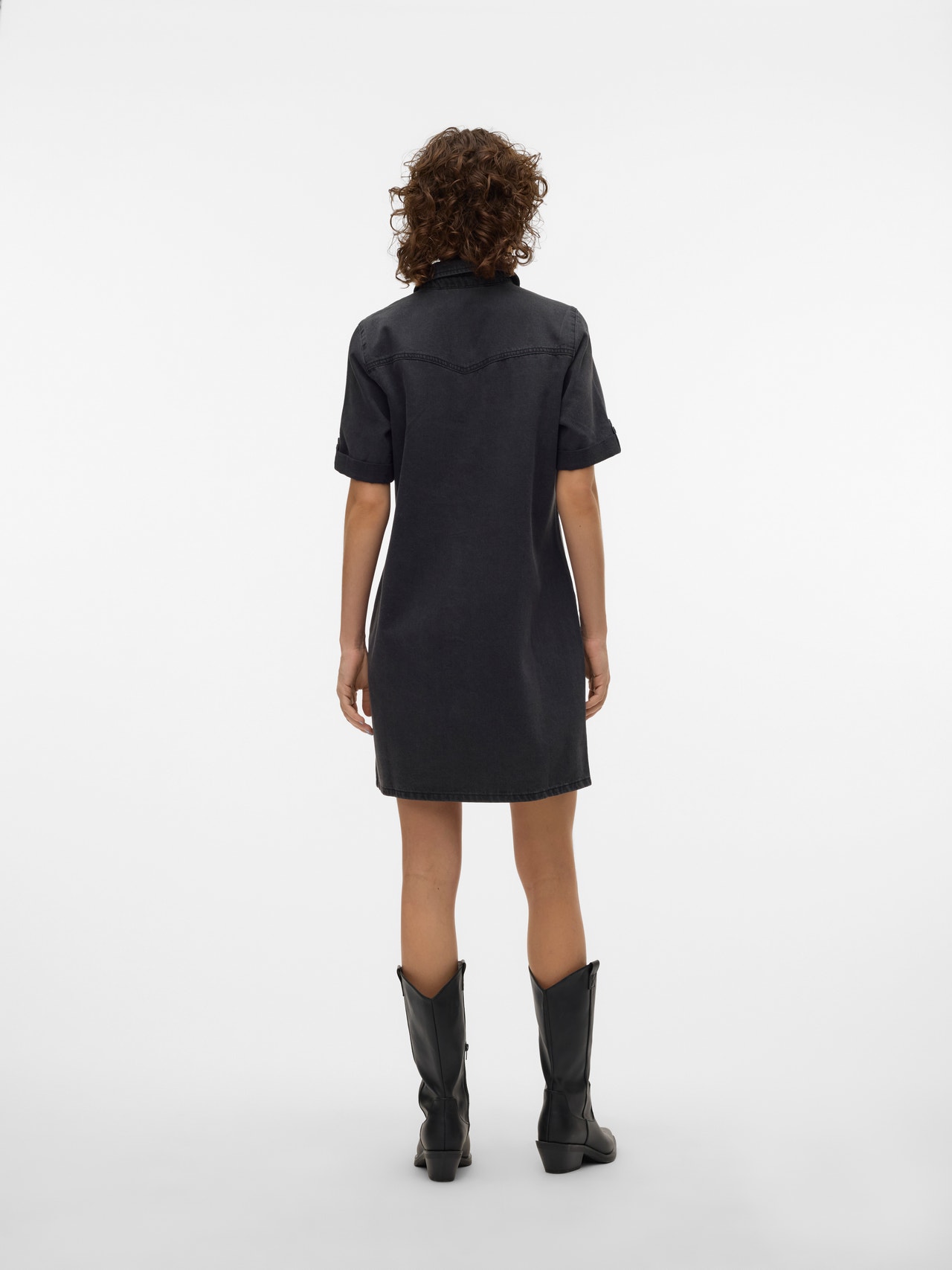 Vero Moda VMJENNIE Kort kjole -Black Denim - 10309665