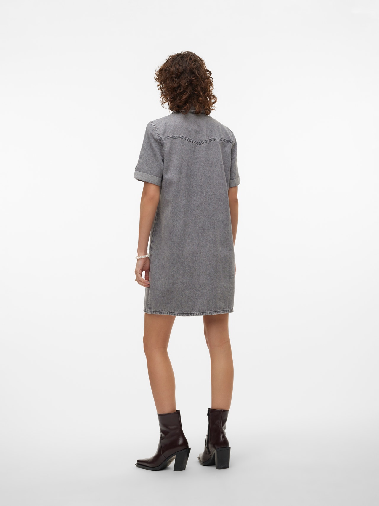 Vero Moda VMJENNIE Short dress -Medium Grey Denim - 10309665